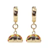 Aretes con dije de taquitos mexicanos