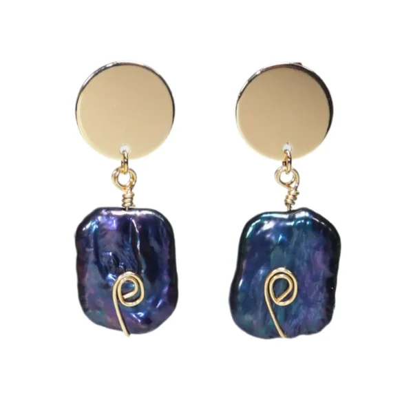 Aretes de perla de Abulón