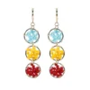 Aretes tejidos con cristales