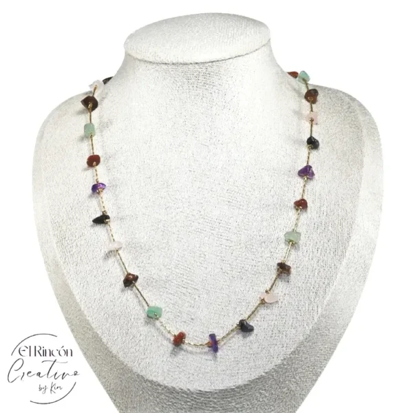 Collar con chip de Piedras Naturales