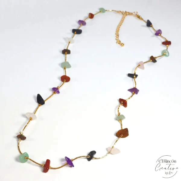 Collar con chip de Piedras Naturales
