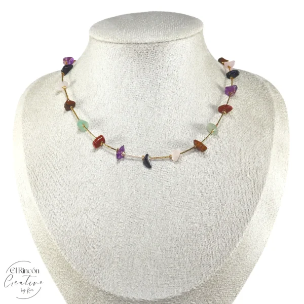 Collar con chip de Piedras Naturales