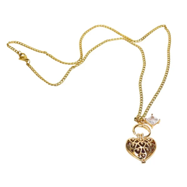 Collar dije Relicario Corazón