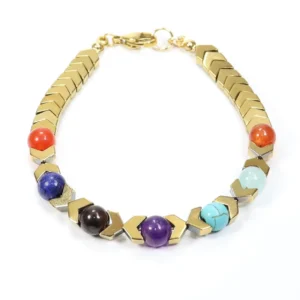 Pulsera 7 Chakras de Hematita y piedras naturales