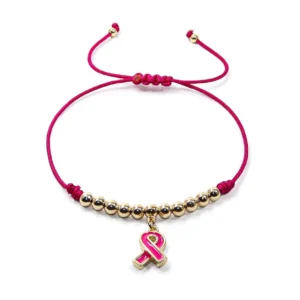 Pulsera conmemorativa de hilo rosado 🎀