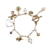 Pulsera multidijes de chapa de oro