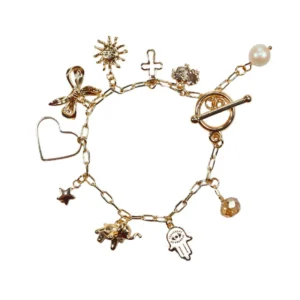 Pulsera multidijes de chapa de oro